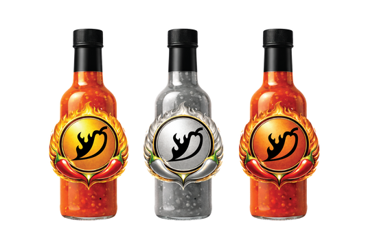 Inscription de 3 bouteilles de sauces piquantes